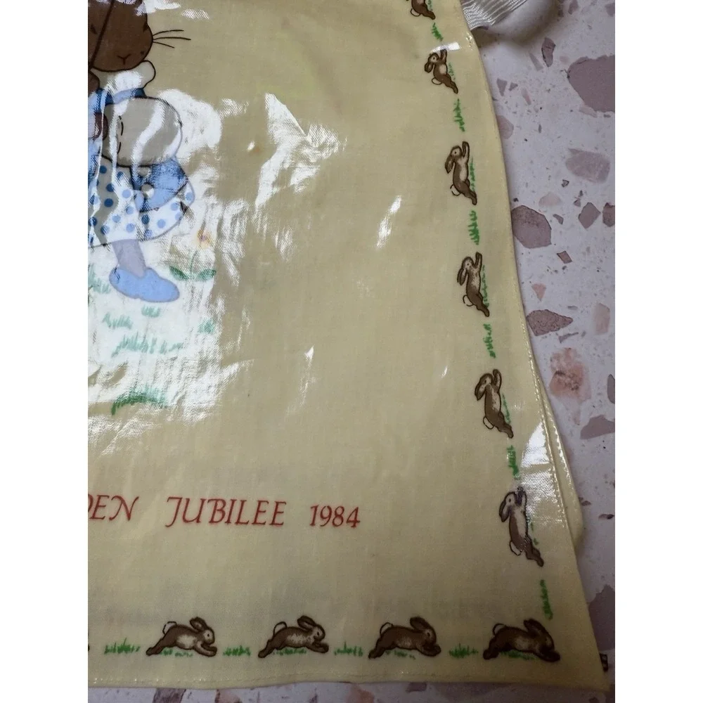 Vintage Bunnykins 1984 Golden Jubilee PVC Coated Apron Bib UK‎ Doulton